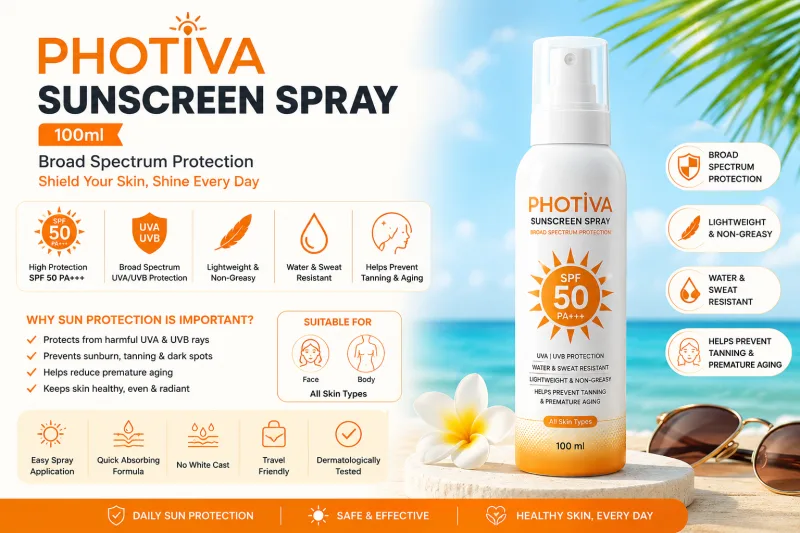 Photiva Sunscreen Spray 100ml: Uses, Benefits, SPF Protection, Side Effects & Complete Guide