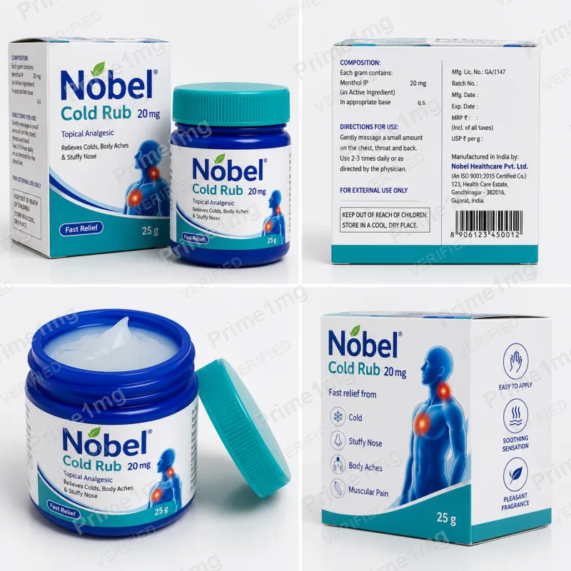 Nobel Cold Rub Ointment 20gm - Image 2